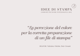 La percezione del colore per la preparazione di un file di stampa