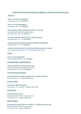 STUDI ODONTOIATRICI DI MODENA ADERENTI AL