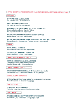 Page 1 | STUDI ODONTOIATRICI DI MODENA ADERENTI AL