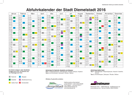 Abfuhrkalender der Stadt Diemelstadt 2016