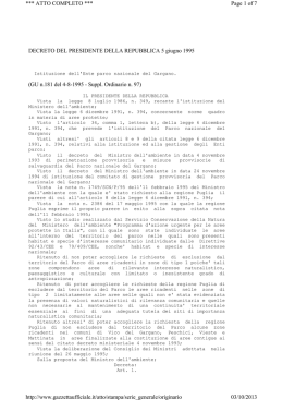 Decreto del Presidente della Repubblica 5 giugno 1995