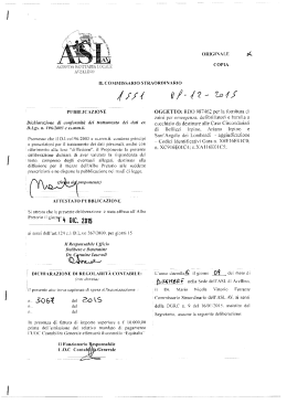 delibera cs n 1551 del 09dic2015 fornitura zaini emergenza per c c