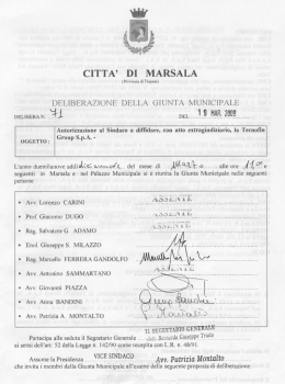 Page 1 CITTA` DI MARSALA fl-`rui