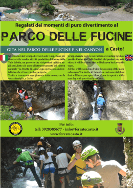 tell: 3928385677 - Parco delle Fucine – Vie ferrate di Casto