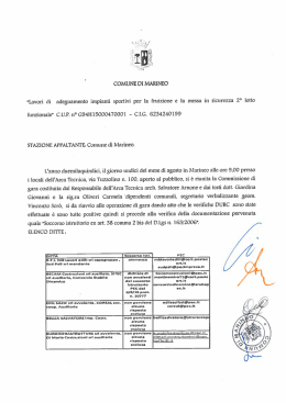 Lavori di adeguamento impianti sportivi per la fruizione e la messa