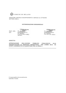 Det.Dir. n. 125-2015 Avviso Pubblico eventi 2016