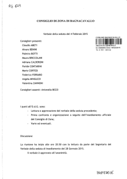 Verbale della seduta del 4 febbraio 2015