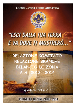 RELAZIONE COMITATO ZONA 2013 - 2014