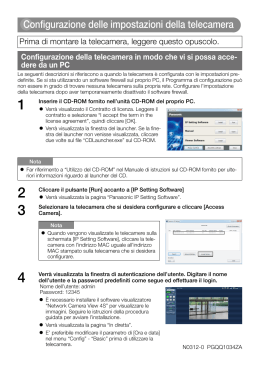 Configurazione delle impostazioni della telecamera - psn
