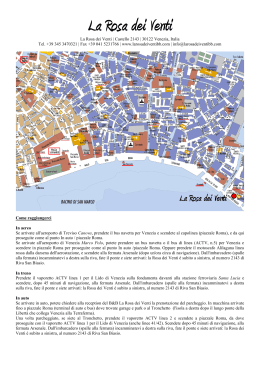 Stampa la mappa in formato PDF - B&B La Rosa dei Venti Venice BB