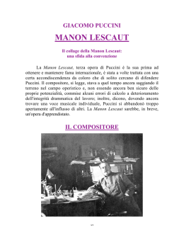 Il collage della Manon Lescaut