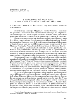 IL MUNICIPIO XI (GI&Agrave; XV) DI ROMA. IL SITAR A SUPPORTO DELLA