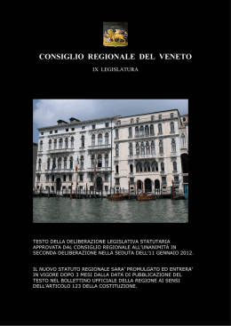 nuovo Statuto - Consiglio Regionale del Veneto