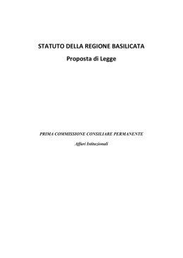 STATUTO DELLA REGIONE BASILICATA