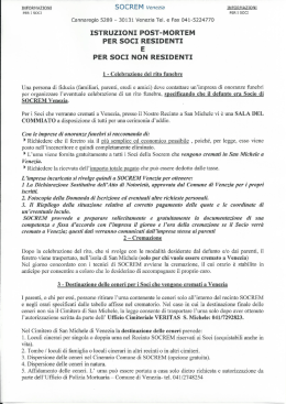 ISTRUZIONI POST-MORTEM