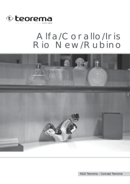 Listino serie ALFA / CORALLO / IRIS / RIO NEW / RUBINO