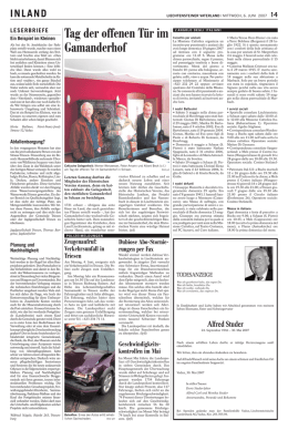 Tag der offenen T&uuml;r im Gamanderhof