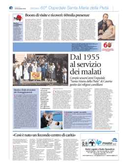 SPECIALE 60&deg; Ospedale Santa Maria della Piet&agrave;