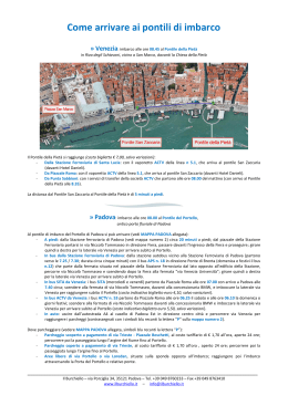Come arrivare ai pontili di imbarco
