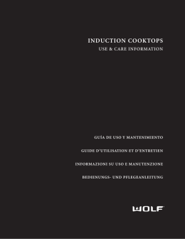 induction cooktops use & care information