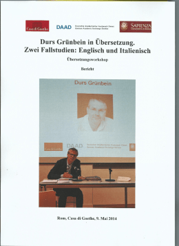 Durs Grünbein in Übersetzung.