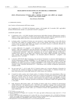 REGOLAMENTO DI ESECUZIONE (UE) 2015/ 1060 DELLA