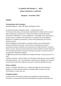 Le banche del tempo e&hellip; oltre Le banche del tempo e&hellip; oltre
