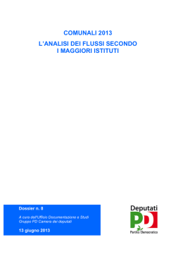 Comunali 2013. L`analisi dei flussi secondo i maggiori