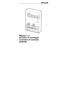 Istruzioni per l`installazione della centralina