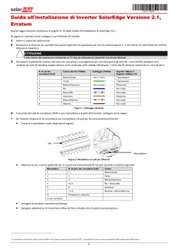 Guida all`installazione Solaredge v2.1 – Connessione Ethernet
