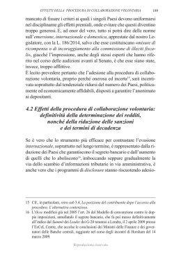4.2 Effetti della procedura di collaborazione volontaria