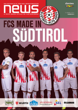 DAS OFFIZIELLE FC S&Uuml;DTIROL MONATSMAGAZIN