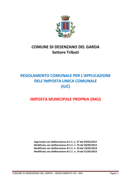 Il regolamento IMU vigente - Comune di Desenzano del Garda