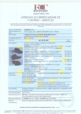 ATTESTATO DI CERTIFICAZIONE CE