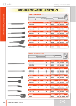 Utensili e accessori per martelli eletttrici