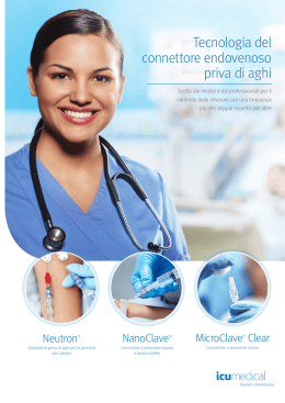 Tecnologia del connettore endovenoso priva di aghi