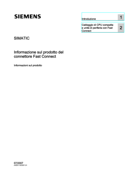 Informazione sul prodotto del connettore Fast Connect