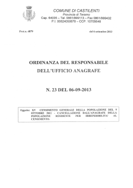 ordinanza cancellazione irreperibili al