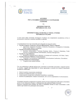 Universidad Mayor - Universit&agrave; degli Studi della Tuscia