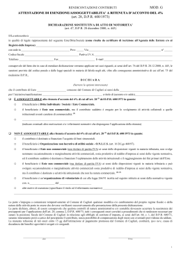 MOD. G (art. 28, D.P.R. 600/1973)