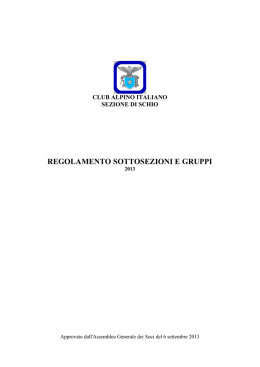 Regolamento sezionale 2013