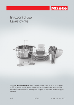 Istruzioni d`uso Lavastoviglie
