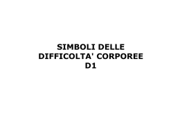 SIMBOLI DELLE DIFFICOLTA` CORPOREE D1