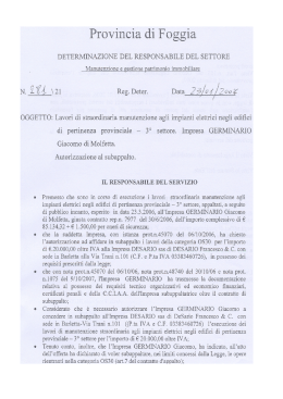 Lavori di straordinaria manutenzione agli