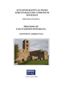atti integrativi al piano strutturale del comune di sovicille processo di