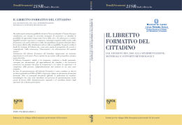 IL LIBRETTO FORMATIVO DEL CITTADINO