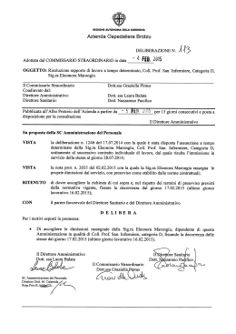 Deliberazione n.113 del 04/02/2015