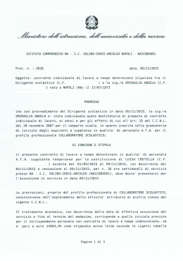 Contratto di lavoro a Tempo Determinato – Coll. Scol. Smiraglia