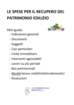 Mini guida alle spese per ristrutturazioni edilizie