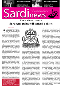 Sardegna-palude di sofismi politici